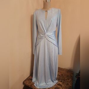 *NWT* Ralph Lauren Blue Ruched Long Sleeve Cocktail Dress/EvenGown. *NWT*.  Sz 6
